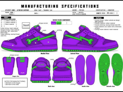 Professional Shoe Design & Complete Tech Pack for Men, Women & Kids