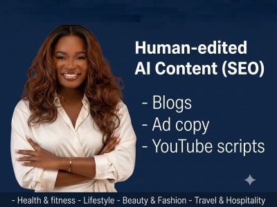 A human edited AI Content, blogs,, copy, youtube script