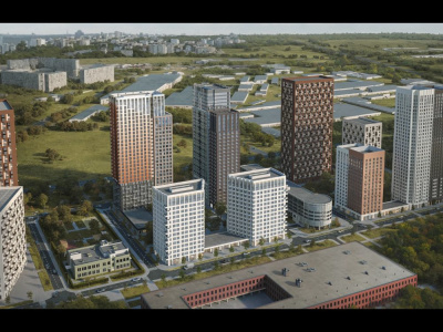 3d residential complex, building apartment,condominum house,exterior render