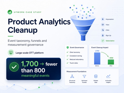 Product Analytics Audit for Mixpanel, GA4 or Amplitude
