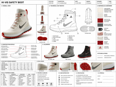 An outstanding shoe design for men, women or kids with complete tech pack.