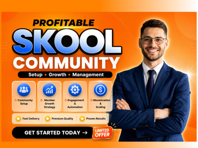 Skool Community Setup, Design, Automation & Management