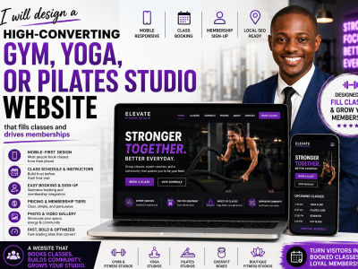 A modern website for your gym, yoga, or fitness studio
