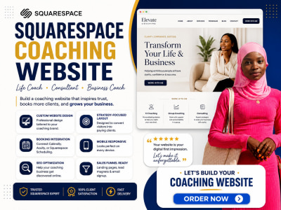 Squarespace coaching website, consulting website, life coach website design
