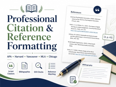 Accurate citations, references, and bibliography formatting