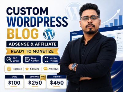 A custom WordPress blog for Google AdSense and affiliate marketing