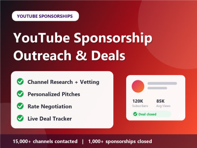 YouTube sponsorship outreach and creator deal negotiation for your brand