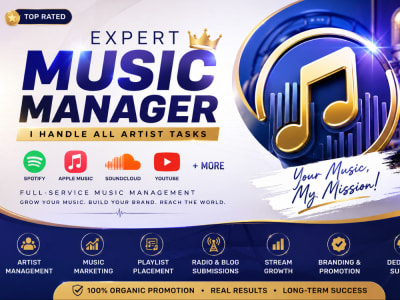 Music manager music distribution music promotion artist virtual assistant