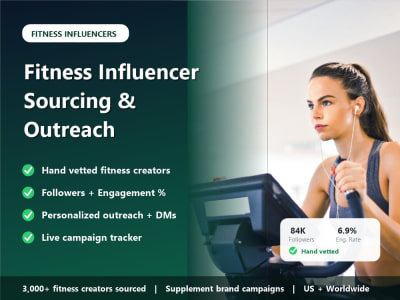 Fitness influencer sourcing and outreach for health and wellness brands