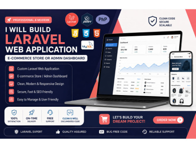 A laravel web application ecommerce store or admin dashboard