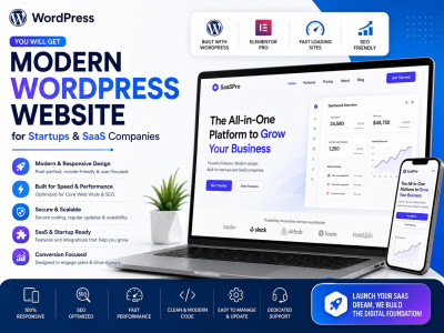 Modern WordPress Website for Startups & SaaS Companies