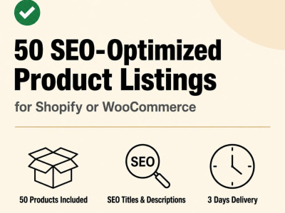 50 SEO-Optimized Product Listings for Shopify or WooCommerce