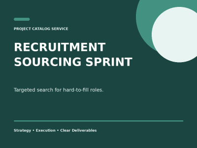 A targeted recruitment sourcing sprint with qualified candidates