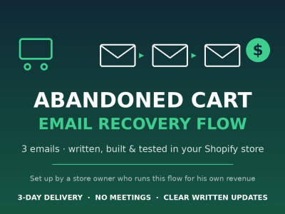 A Shopify abandoned cart email flow that recovers lost sales