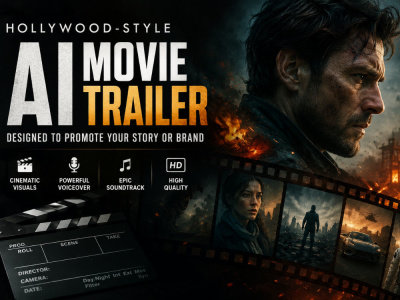 Hollywood-Style AI Cinematic Trailer for Book, Brand, or Film