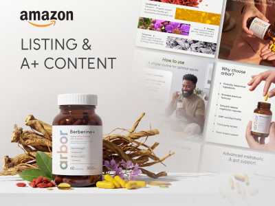 Amazon graphic designer services: Amazon listing, A+ content product images