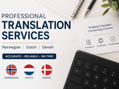 High-quality Norwegian, Dutch, and Danish translation