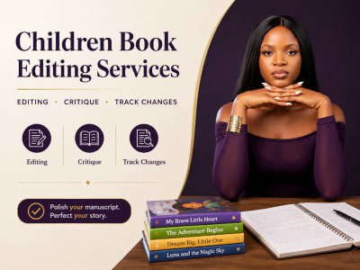 Children book editing, give critique, track changes nonfiction manuscript
