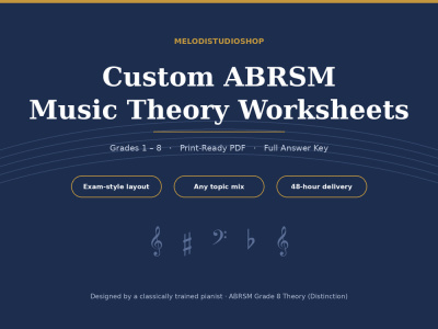 Original ABRSM theory worksheets and practice papers for exam success