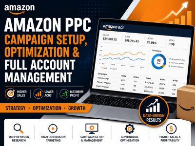 Amazon PPC Campaign Setup, Optimization & Full Account Management