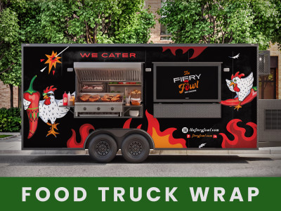 Print-ready Food Truck Wrap Design, Food Trailer Wrap Design, Truck Wrap