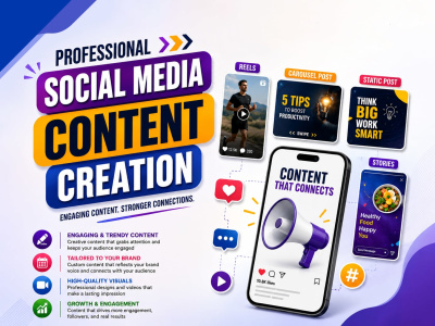 Professional social media content creation for your brand