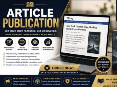 A professional book article to promote your book and author brand