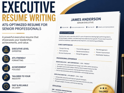 Executive Resume Writing, ATS-Optimized Resume for Senior Professionals