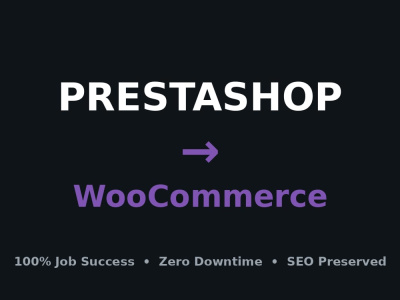 Your PrestaShop store migrated to WooCommerce, fast and fully working