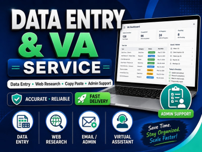 Accurate Data Entry & Virtual Assistant Support
