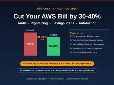 An AWS cost optimization audit that cuts your cloud bill by 30-40%