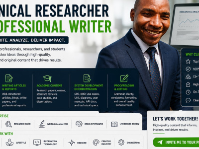 Technical research and professional writing for all your projects