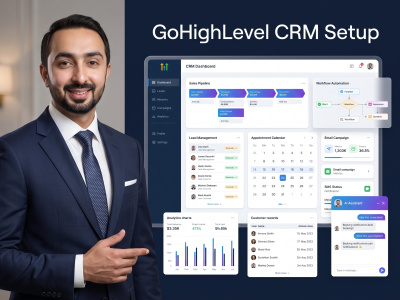 Complete GoHighLevel CRM setup with automation & pipelines