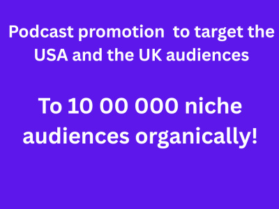 Promote your podcast to 10 00 000 target the USA and the UK audiences