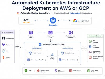 Automated Kubernetes Infrastructure Deployment on AWS or GCP
