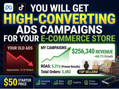 High-Converting Meta Ads or TikTok Ads Campaigns for Your E-commerce Store