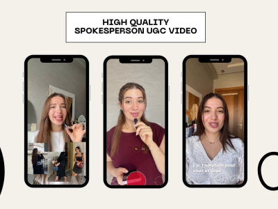 An English, French or Arabic UGC spokesperson video