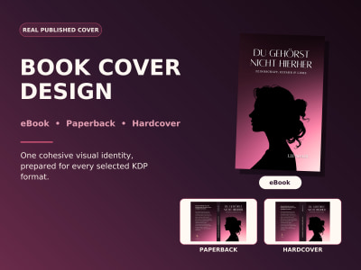 An Amazon KDP book cover design for eBook, paperback, and hardcover