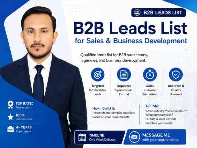 B2B Leads List for Sales and Business Development