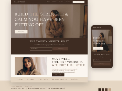 A brand identity and Squarespace website for your wellness practice