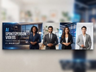 An AI spokesperson video for your business or brand