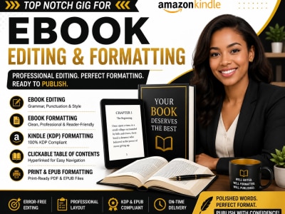 Professional Book Editing & Ebook Formatting for Amazon KDP, EPUB & PDF