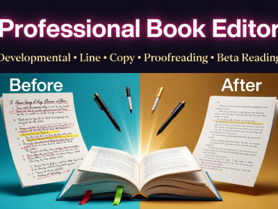 Will professionally line edit, copy edit, and proofread your novel
