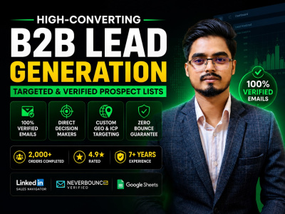 Targeted B2B lead and linkedin lead generation related to any industry