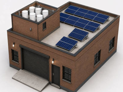 SketchUp 3D model for solar PV rooftop design