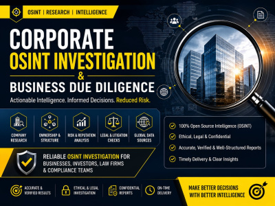 Corporate OSINT Investigations and Business Due Diligence Background Check
