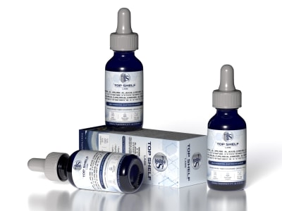 Dropper bottle box and label design