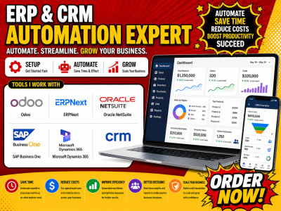 Odoo ERPNext Oracle NetSuite SAP Business One Microsoft Dynamics 365 crm