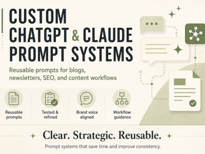 A custom ChatGPT or Claude prompt system for your content workflow