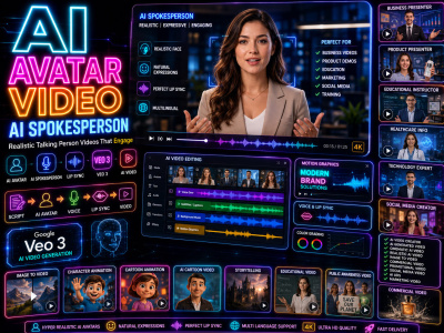 Ai avatar ,ai spokesperson and ai talking person